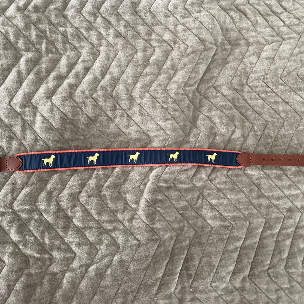 Leather Man Limited embroidered yellow lab belt - Picture 2 of 4
